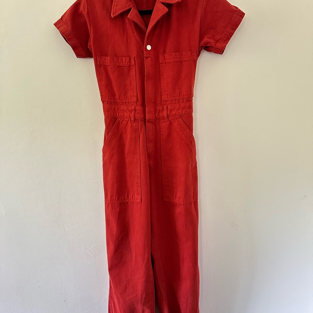 Big Bud Press Short Sleeve Jumpsuit Paprika Size XS Petite